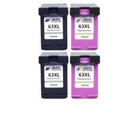 GSwReJ Recycled 63XL Ink Cartridge For Use With Compatible 1110 1111 1112 2130 2131 2132 Printers Replacement For 63XL(2BK 2COLOR)