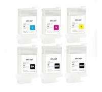 GSwReJ Refillable Ink Cartridge Compatible With IPF670 IPF680 IPF685 IPF770 IPF780 IPF785 130ML In 6 Colors With Permanent Chips PFI-107 PFI107
