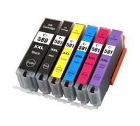 GSwReJ Replacement Ink Cartridge Compatible With PGI-580XXL CLI-581XXL For TS8150 TS8151 TS8152 TS9150 TS9155 TS6250 TS8250 TS8251 Printers(6PCS 1SET)