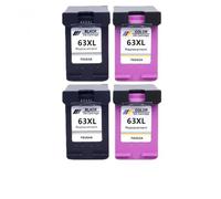 GSwReJ Replacement Ink Cartridge For 63 XL Compatible With Deskjet 1110 1111 1112 2130 2131 2132 Printers Re-Manufactured 63XL(2BK 2COLOR)