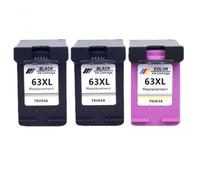 GSwReJ Replacement Ink Cartridge For 63 XL Compatible With Deskjet 1110 1111 1112 2130 2131 2132 Printers Re-Manufactured 63XL(2BK 1COLOR)