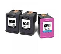 GSwReJ Replacement Ink Cartridges For 650XL Compatible With Deskjet Printers 1015 1515 2515 2645 3510 4518 4645(3pcs)