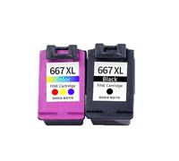 GSwReJ Universal Ink Cartridge For 667XL Compatible With DeskJet Ink Advantage Series 1275 2374 2375 2376 2775 2776 6475 6476(1set)