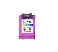 GSwReJ Universal Ink Cartridge For 667XL Compatible With DeskJet Ink Advantage Series 1275 2374 2375 2376 2775 2776 6475 6476(Color)