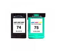 GSwReJ Universal Replacement Ink Cartridges Compatible With 74 75 74XL 75XL For Deskjet D4260 D4263 4360 D4368 Officejet J5730 J5750(1BK AND 1COLOR)