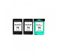 GSwReJ Universal Replacement Ink Cartridges Compatible With 74 75 74XL 75XL For Deskjet D4260 D4263 4360 D4368 Officejet J5730 J5750(2BK AND 1COLOR)