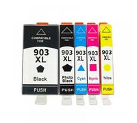 GSwReJ Vilaxh Compatible Ink Cartridges For Officejet Pro Printers Set Of 4/5 Pieces For 903 903XL Models(5PCS)