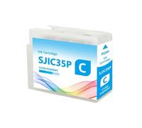 GSwReJ WLX SJIC35P 80ML Compatible Ink Cartridge For Label Printer ColorWorks CW-C6500P CW-C6000A CW-C6000P CW-C6500A With Chip(Cyan)