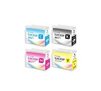 GSwReJ WLX SJIC35P 80ML Compatible Ink Cartridge For Label Printer ColorWorks CW-C6500P CW-C6000A CW-C6000P CW-C6500A With Chip(1 SET)