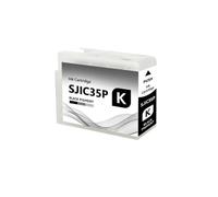 GSwReJ WLX SJIC35P 80ML Compatible Ink Cartridge For Label Printer ColorWorks CW-C6500P CW-C6000A CW-C6000P CW-C6500A With Chip(Black)