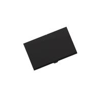 GSXLZ Business Card Holders Colorful Aluminum Fashionable Business Card Box, Engraved Logo Business Card Holder Gift(Black)