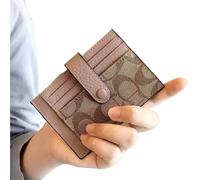 GSXLZ Business Card Holders Short Small Wallets Fold Card Holder ID Bag Coin Purse Ladies Wallets Anti-degaussing Card Holder(Color3)