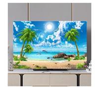 GSXLZ TV Cover Television Hood TV Dust Cover Cloth 32-75 Inch Cute Monitor Cover Protect Screen(09,60inch(140x85cm))