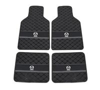 GSXOZCET 4 Pcs Leather Car Floor Mats, for Mazda 2 Hybrid 2022-2024 All-Weather Car Mats Tailored Car Mats Floor Liners Anti Slip Mat,Waterproof Hard Wearing,All Black