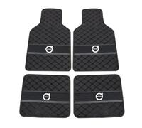 GSXOZCET 4 Pcs Leather Car Floor Mats, for Volvo XC-60 (XC60) 2017-2024 All-Weather Car Mats Tailored Car Mats Floor Liners Anti Slip Mat,Waterproof Hard Wearing,All Black