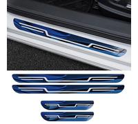 GSXOZCET 4 Pcs Stainless Steel Car Scuff Plate for Mitsubishi Eclipse Cross PHEV 2021 Car Door Sill Protector Strips, Car Bumper Protector, Non Slip Anti Scratch,E