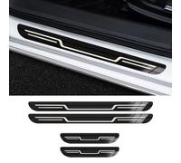 GSXOZCET 4 Pcs Stainless Steel Car Scuff Plate for Renault Austral E-Tech Hybrid/Espace 6/Rafale 2023 2024 2025 Car Door Sill Protector Strips, Car Bumper Protector, Non Slip Anti Scratch,A