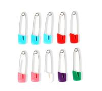 Gsycle 10Pcs Large Safety Pins, Colorful Craft Sewing Safety Pins Cloth Diapers Diaper Pins Wrestling Pins Baby Shower Pins Craft Sewing Nappy Pins Sewing Accessories for Home