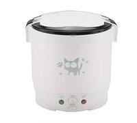Gsycle 1L 12V 100W Electric Portable Rice Cooker, Multifunctional Food Steamer, Car & Home Use, White