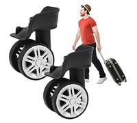 Gsycle 1Pair Universal Luggage Wheels, Silent Pp Pet Suitcase Carrier Wheel Replacement Draw Bar Box Accessory for Trolley