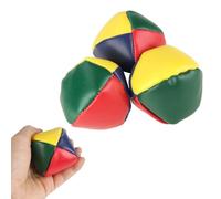 Gsycle 3Pcs Juggling Learning Ball Set, PU Leather Circus Beginners Prop, Soft Foam Ceramic Particles Lightweight Tear Proof for Hand Eye Coordination Grip Strength