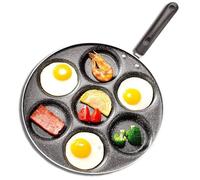 Gsycle 7 Hole Pancake Pan, Non Stick Mini Pancake Maker Egg Frying Breakfast Pan for Mini Pancakes, Mini Crepe, Frying Eggs