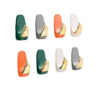 Gsycle 8PCS Small Sticky Hooks, Extra Strong Self Adhesive Hooks Coat Towel Hook on Door and Wall Hangers Without Nails for Home Bathroom Kitchen