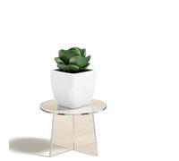 Gsycle Acrylic Plant Stand Indoor, Mini Round Display Risers Plant Holder Shelf Vase Stand Vase Rack Flower Holder Display for Household Office