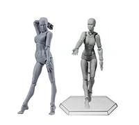 Gsycle Action Figure Body, Customizable Poses Movable PVC Human Body Model Drawing Mannequin Figure Model Drawing Accessories with bracket for Family Office Sketching Painting Drawing (Woman)