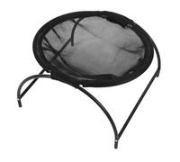 Gsycle Cat Hammock Bed, Stainless Steel Canvas Detachable Elevated Raised Small Dog Puppy Pet Bed for Indoor Outdoor Sleeping Kittens Dog (Black)