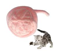 Gsycle Cat Yarn Ball Toy, Cute Woolen Yarn Cat Ball with Bell Inside Interactive Kitten Toys for Indoor Pet Kittens Chew Kick Puppies (Rosa)