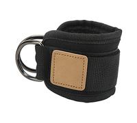 Gsycle Comfortable Ankle Resistance Bands, Adjustable Portable Glute Cuff Kickback Ankle Strap Straps Gym with Double D Rings for Fitness Leg Strength Training (Black)