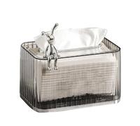 Gsycle Decorative Tissue Box Holder, Clear Tissue Dispenser Box Tissue Box Cover Holder Rectangle Paper Facial Cover Dryer Sheet Dispenser Napkin Organizer for Bathroom, Kitchen and Office (Silver)