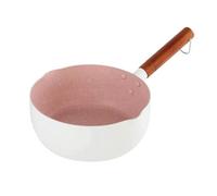 Gsycle Nonstick Sauce Pan, Milk Noodle Small Soup Pot Kitchen Cookware Sauce Pot for Cooking (White 18cm)