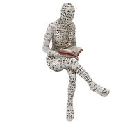 Gsycle Resin Abstract Thinker Sculpture, Book Shelf Decor Reading Woman Figurine Bookworm Sculpture Abstract Sculptures Collectible Figurines Modern Decor Accents for Office Shelf Desktop(#E)