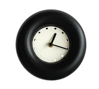 Gsycle Round Alarm Clock, Northern Europe Silent Analog Clock Loud Alarm Retro Room Decor for Bedrooms Bedside Office 18x4.5cm/7.1x1.8in (Black)