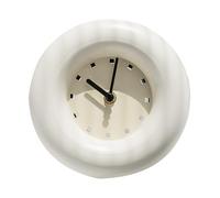 Gsycle Round Alarm Clock, Northern Europe Silent Analog Clock Loud Alarm Retro Room Decor for Bedrooms Bedside Office 18x4.5cm/7.1x1.8in (white)