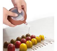 Gsycle Silicone Macarons Piping Pot, Baking Decorating Pastry Cream Cake Nozzle Tool Macaron Baking Kit Silicone Piping Bags with 5 Nozzle Tips for Macarons Cream Cake