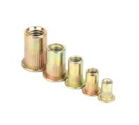GSYLHL 5/10pcs rolled flower nuts, rivet nuts, carbon steel M3-M12(10pcs,M6)