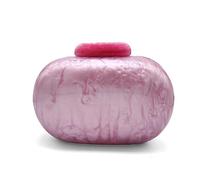 GSYPS Acrylic Evening Clutch Bag for Women Shell Shape Shoulder Crossbody Bag Glitter Marble Purse Handbag, Pink