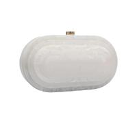 GSYPS Acrylic Evening Clutch Bag for Women Shell Shape Shoulder Crossbody Bag Glitter Marble Purse Handbag, C-white