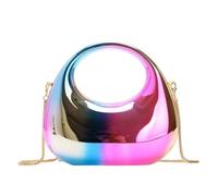 GSYPS Acrylic Handbags for Women Cute Acrylic Clutch Small Unique Purse Trendy Metal Evening Bag for Party Cocktail, Rainbow