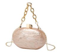 GSYPS Women Acrylic Clutch Purse Marble Evening Bag Glitter Acrylic Shoulder Handbag Wedding Party Prom Trendy Purse, Champagne