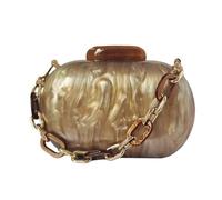 GSYPS Women Acrylic Clutch Purse Marble Evening Bag Glitter Acrylic Shoulder Handbag Wedding Party Prom Trendy Purse, A-coffee