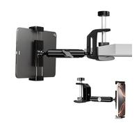 GSYXERGILES Under Cabinet Mount for iPad, Kitchen Tablet Holder, iPad Desk Mount w/Clamp, Aluminum Base&Metal Arm, 360° Rotation AC012
