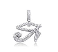 GSZCCZS 14K Gold Over S925 Ancient Egyptian Horus Eye Pendant, Densely Set Moissanite Necklace, Bridging Ancient Legends with Today's Fashion,Father's Day Gifts for Dad