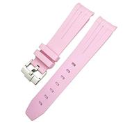 GSZCCZS 18mm 19mm 20mm 21mm 22mm Rubber Watchband For Omega Sxwatch Seamaster Speedmaster Planet Ocean Curved End Rubber Strap