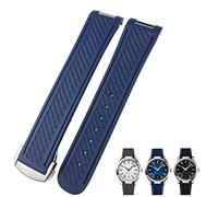 GSZCCZS 19mm 20mm Curved End Rubber Watchband Fit for Omega Seamaster 300 AT150 Aqua Terra 8900 Speedmaster Silicone Watch Strap Tools