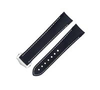 GSZCCZS 20mm Black Nylon Fabric Watchband Fit For Omega Strap For AT150 Seamaster 300 Planet Ocean De Ville Speedmaster Curved End Watch Band