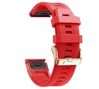 GSZCCZS 20mm Silicone Rose Gold Steel Buckle Watchband For Fenix 7S 6S 6SPro 5S 5SPlus Smart Strap Quick Release Easyfit Bracelet